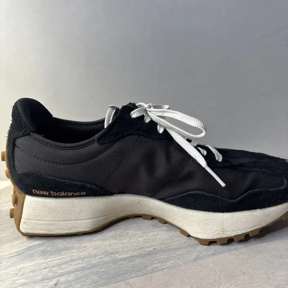 New Balance 327 Black White Retro Running Sneakers Women’s Size 8.5 - Picture 8 of 16